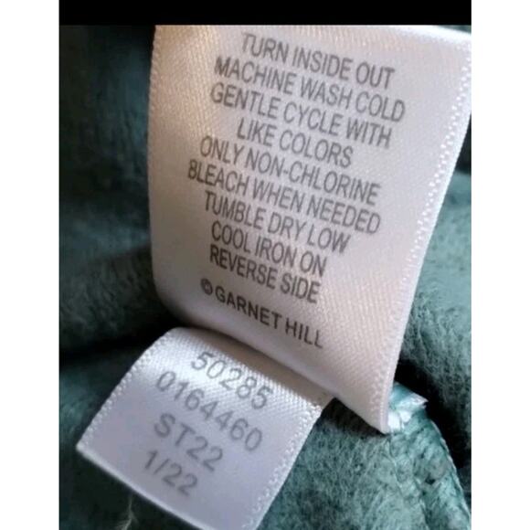 Garnet Hill NEW Green 3/4 Dolman Sleeve French Terry Kimono Relaxed Cardigan S - Picture 9 of 16